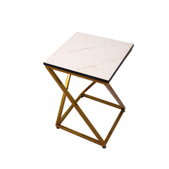 Coffee Table Distressed Metal Top End Proffice furniture