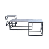 Modern Geometric Gray Marble top Center Table Proffice furniture