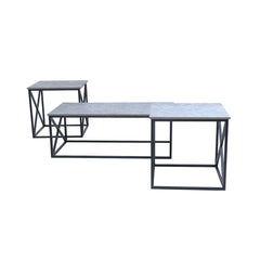 Modern Geometric Gray Marble top Center Table Proffice furniture