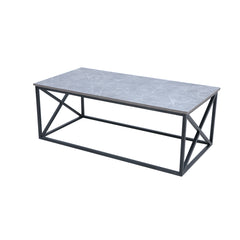 Modern Geometric Gray Marble top Center Table Proffice furniture