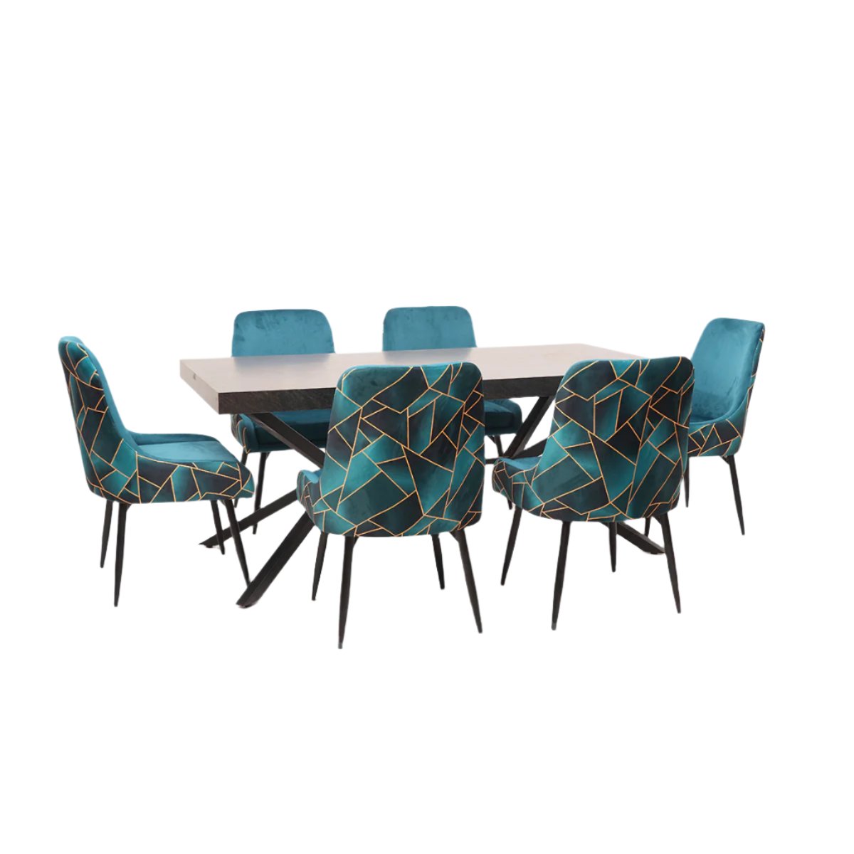 Dining Set Geometric Pattern Proffice furniture