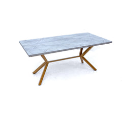 Dining Set Geometric Pattern Off White Proffice furniture