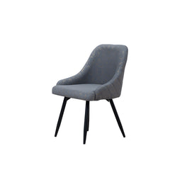 Dining Chair Grey Fabric  with Black Metal Legs Proffice furniture
