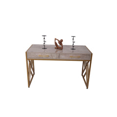 Marble Top Study Desk with Gold Frame Proffice furniture