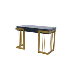 Study Desk Sleek Marble Desk with Gold Frame Proffice furniture